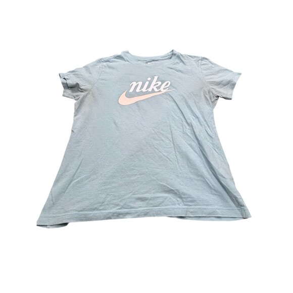 Nike Girls Light Blue Short Sleeve Tee Shirt - Picture 10 of 11